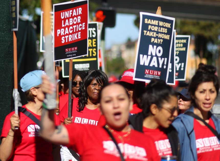 Hundreds of union workers strike at UCSF Benioff Children’s Hospital Oakland