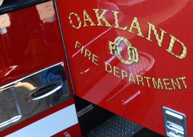 Crews battle two-alarm fire at East Oakland warehouse