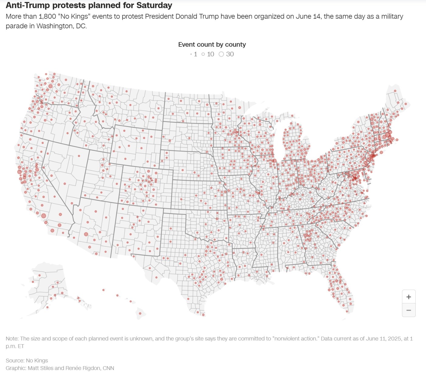 Maps: Visualizing the anti-ICE protests and government responses