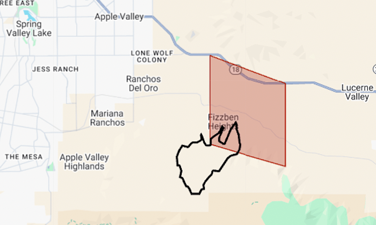 Map: Ranch Fire evacuations in San Bernardino County