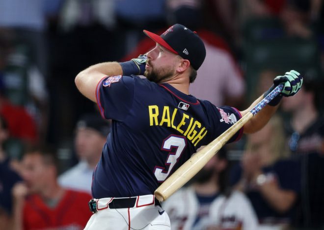 Seattle’s Cal Raleigh is first catcher and switch-hitter to win Home Run Derby