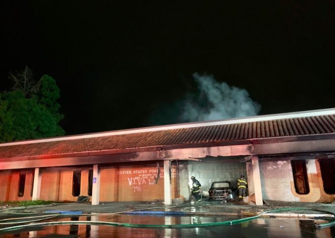 Firefighters put out blaze at a San Jose post office early Sunday