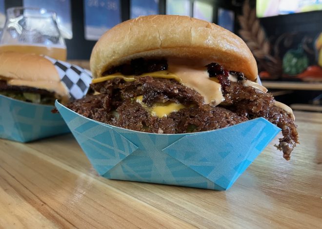 Hidden beer garden and smashburger joint opens quietly in Belmont