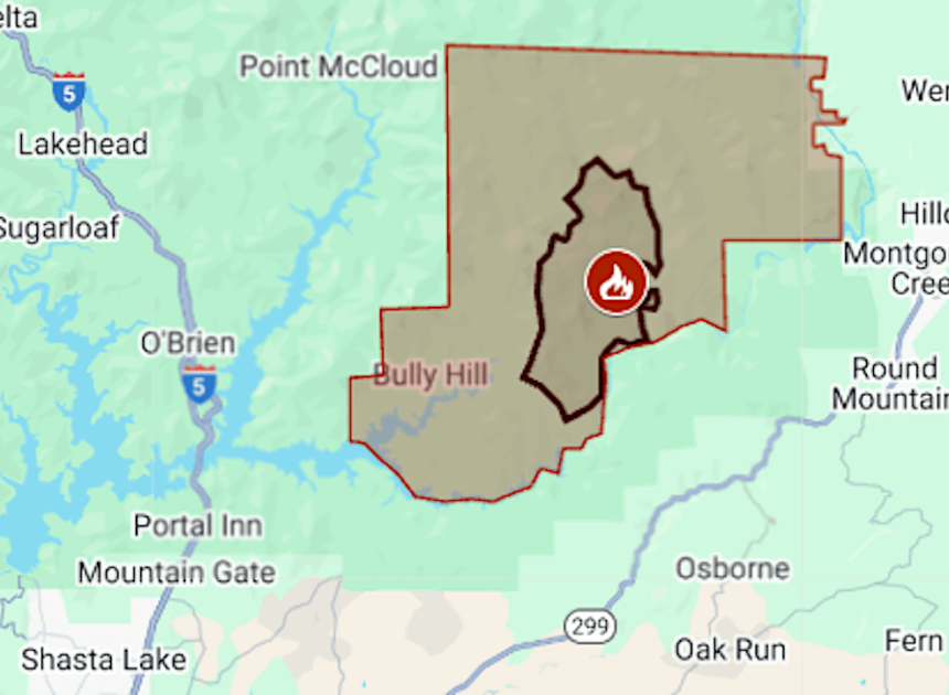 Map: Green Fire is now 3rd biggest in California this season